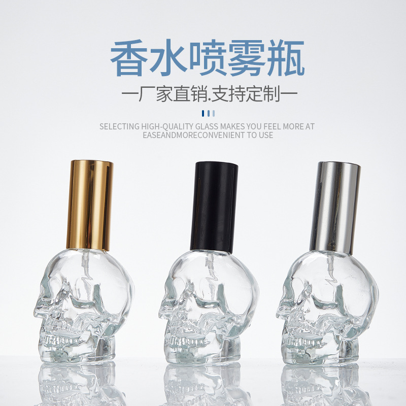 Perfume Fragrance World Aromatix X Xandal 100Ml Unisex - زجاجة رذاذ زجاجية بتصميم جمجمة إبداعية